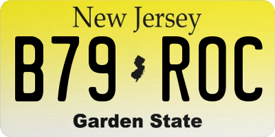 NJ license plate B79ROC