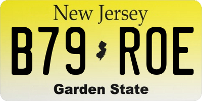 NJ license plate B79ROE