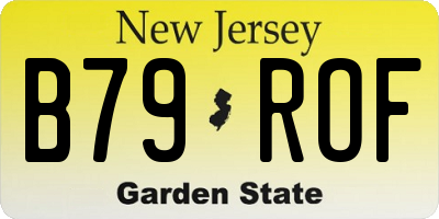 NJ license plate B79ROF