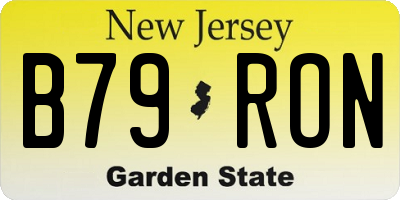 NJ license plate B79RON