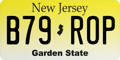 NJ license plate B79ROP