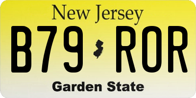 NJ license plate B79ROR