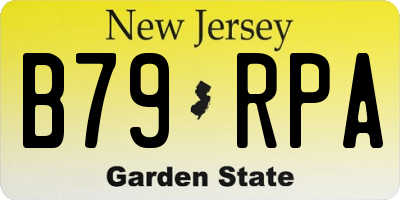 NJ license plate B79RPA