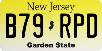 NJ license plate B79RPD