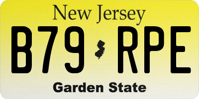 NJ license plate B79RPE