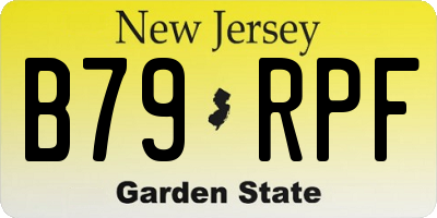 NJ license plate B79RPF