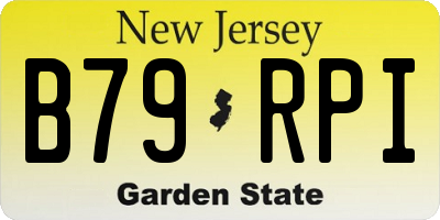 NJ license plate B79RPI