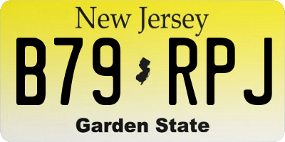 NJ license plate B79RPJ