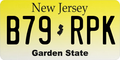 NJ license plate B79RPK