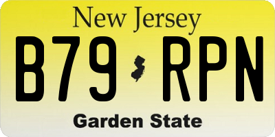 NJ license plate B79RPN