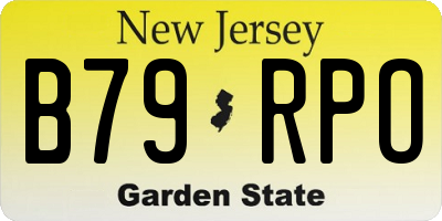 NJ license plate B79RPO