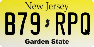 NJ license plate B79RPQ
