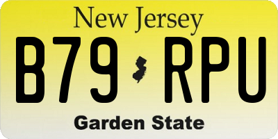 NJ license plate B79RPU