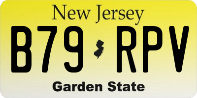 NJ license plate B79RPV