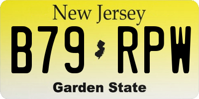 NJ license plate B79RPW