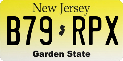 NJ license plate B79RPX