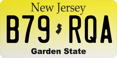 NJ license plate B79RQA