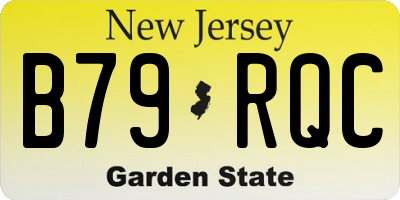 NJ license plate B79RQC