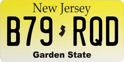 NJ license plate B79RQD