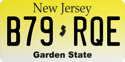 NJ license plate B79RQE