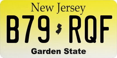 NJ license plate B79RQF