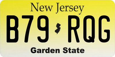 NJ license plate B79RQG
