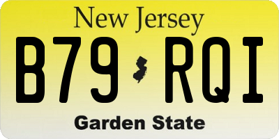 NJ license plate B79RQI