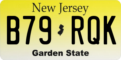 NJ license plate B79RQK
