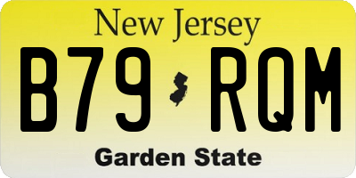 NJ license plate B79RQM