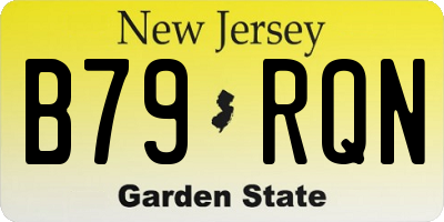 NJ license plate B79RQN