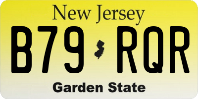 NJ license plate B79RQR