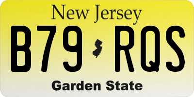 NJ license plate B79RQS