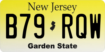 NJ license plate B79RQW