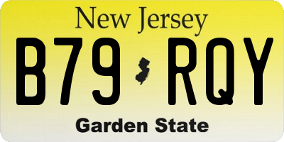 NJ license plate B79RQY