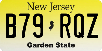 NJ license plate B79RQZ