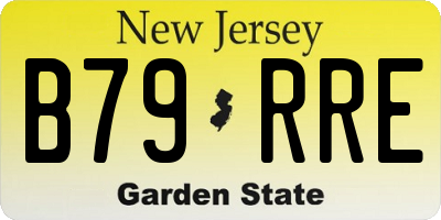 NJ license plate B79RRE