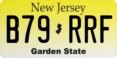 NJ license plate B79RRF