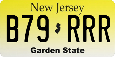 NJ license plate B79RRR