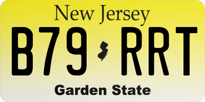 NJ license plate B79RRT