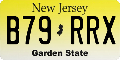 NJ license plate B79RRX