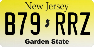 NJ license plate B79RRZ
