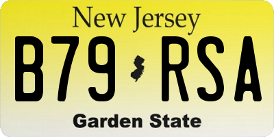 NJ license plate B79RSA
