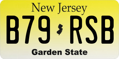 NJ license plate B79RSB