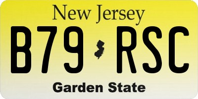 NJ license plate B79RSC