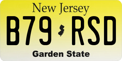 NJ license plate B79RSD