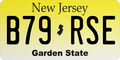 NJ license plate B79RSE