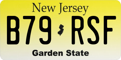 NJ license plate B79RSF
