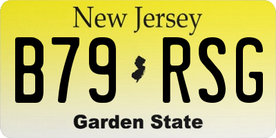 NJ license plate B79RSG