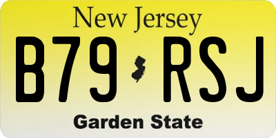 NJ license plate B79RSJ