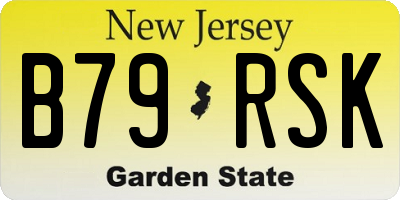 NJ license plate B79RSK